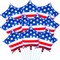 10 Pieces 18 Inches American Flag Star Foil Balloons, Patriotic Red, White, and Blue Mylar Balloons